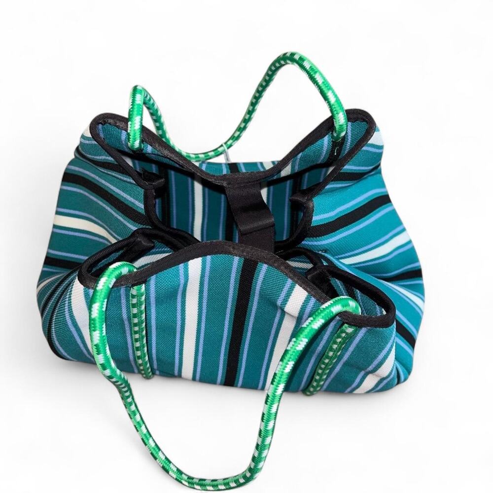 Vivere teal green striped woven - Picture 3 of 7